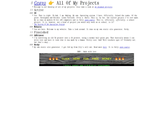 projects screenshot