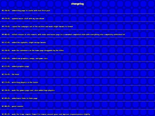 changelog screenshot