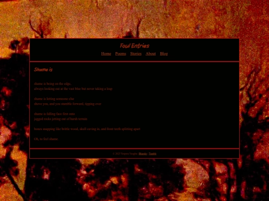 poems/shame-is screenshot