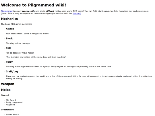 Pilgrammed_Wiki screenshot