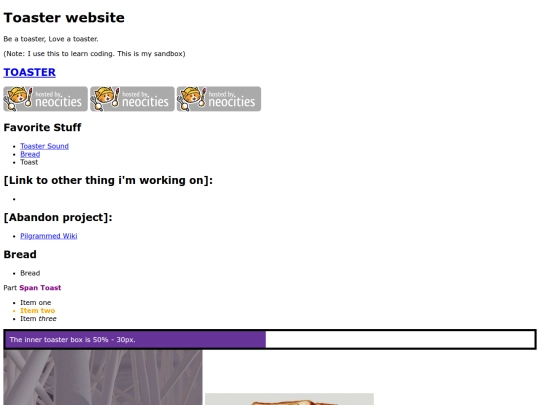 Toaster_Website screenshot