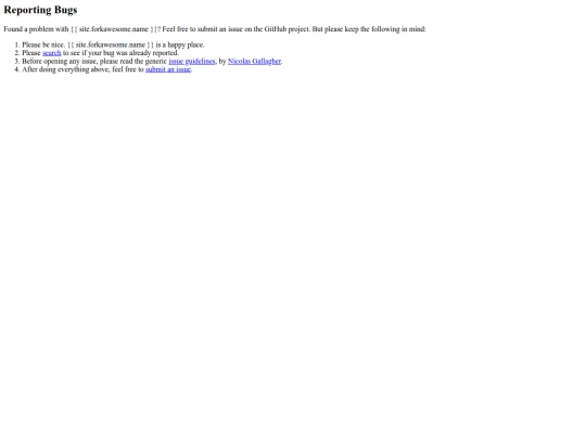 Fork-Awesome-1.2.0/src/doc/_includes/community/reporting-bugs screenshot