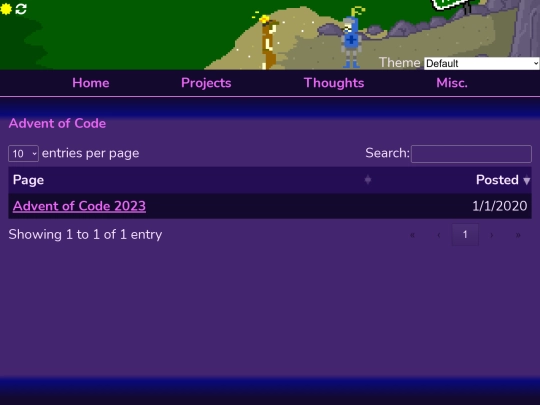 thoughts/adventofcode screenshot
