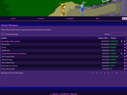 thoughts/reviews/movies/page/5 screenshot