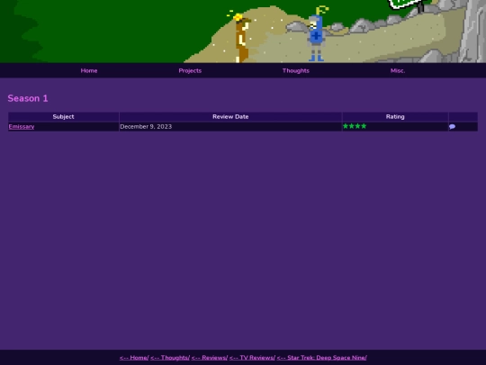 thoughts/reviews/tv/ds9/s01/page/1 screenshot