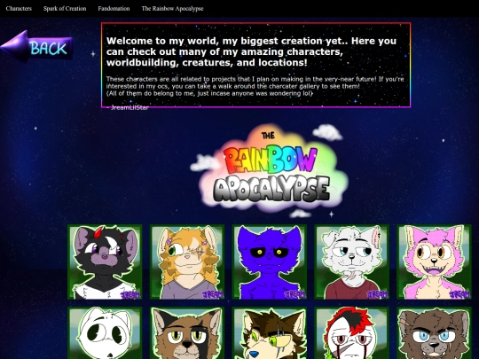 Characters screenshot