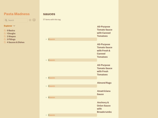 tags/sauces screenshot