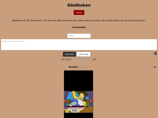 gastbok screenshot