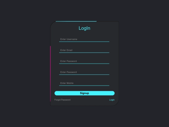 index/forms/login screenshot
