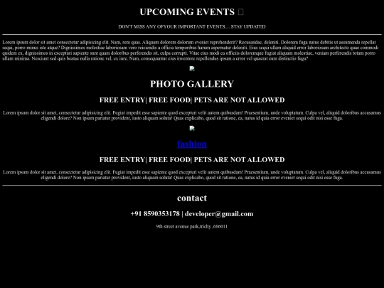 event/events screenshot
