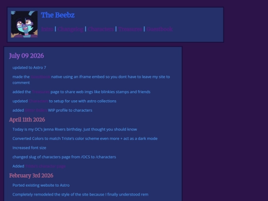changelog screenshot