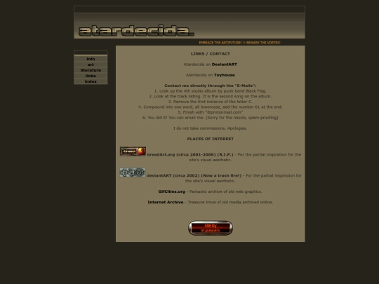links screenshot