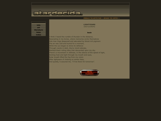 poetry/lightyears screenshot