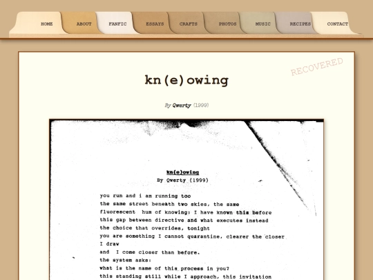 fanfic/poetry/kneowing screenshot