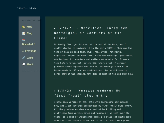 blog screenshot