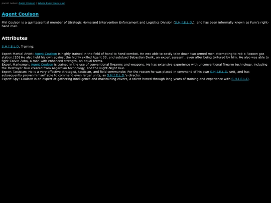 MarvelWiki/Agent Coulson screenshot