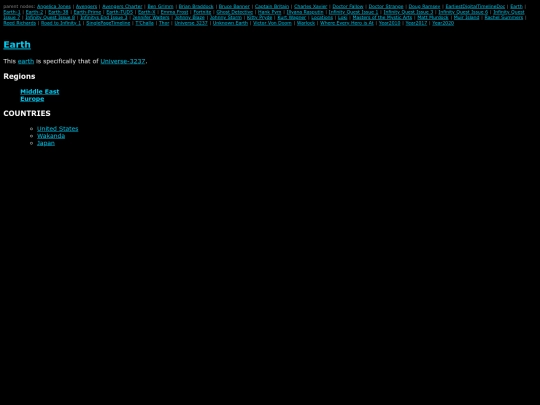MarvelWiki/Earth screenshot