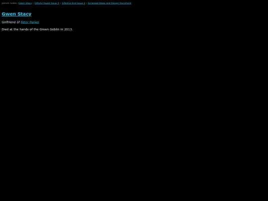 MarvelWiki/Gwen Stacy screenshot