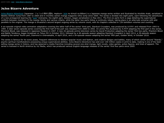 MarvelWiki/JoJos Bizarre Adventure screenshot