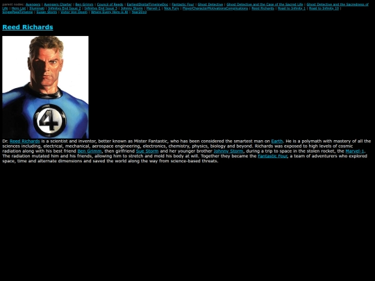 MarvelWiki/Reed Richards screenshot