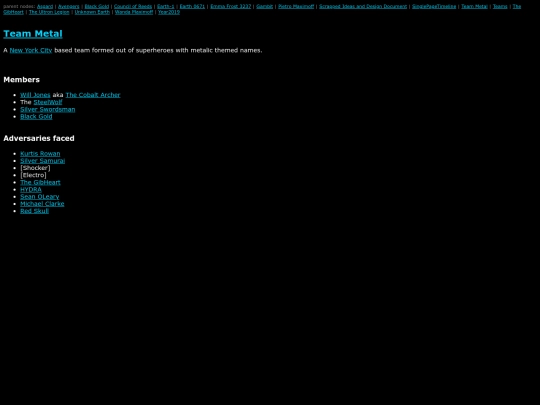 MarvelWiki/Team Metal screenshot