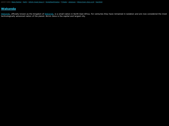 MarvelWiki/Wakanda screenshot