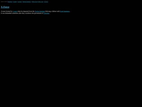 MarvelWiki/X-Force screenshot