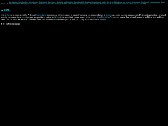 MarvelWiki/X-Men screenshot