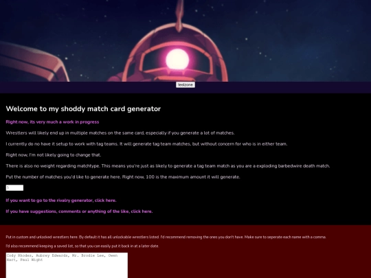 universe/testzone screenshot