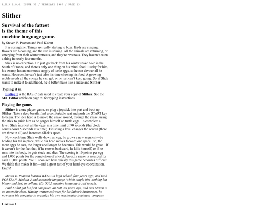asmgames/slither screenshot