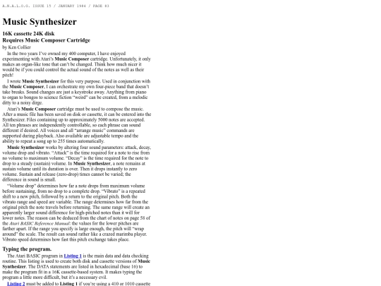musicsyn screenshot