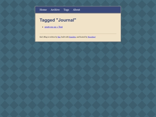 blog/tags/journal screenshot