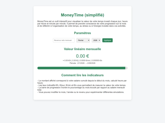 MoneyTime screenshot