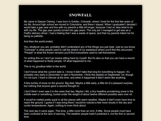 Snowfall screenshot