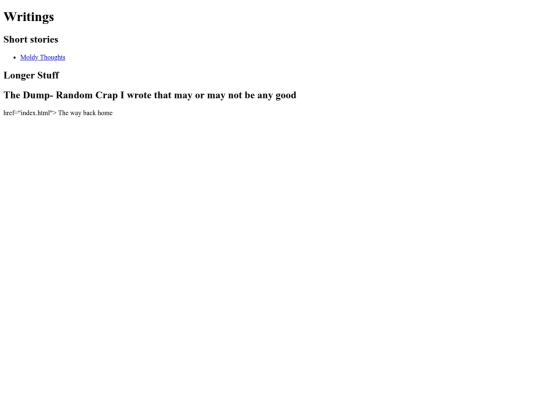 Writings screenshot
