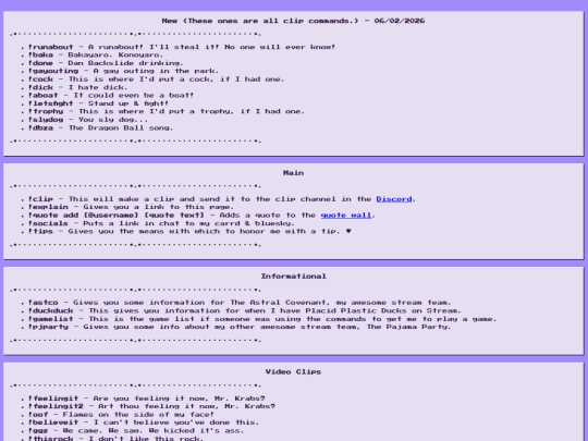 commands screenshot