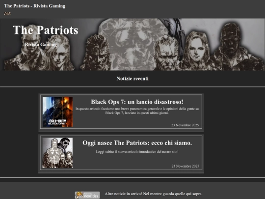 the_patriots/the-patriots-homepage screenshot