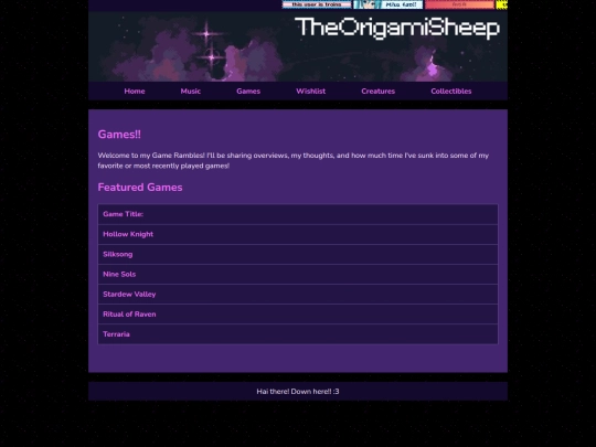 Games screenshot