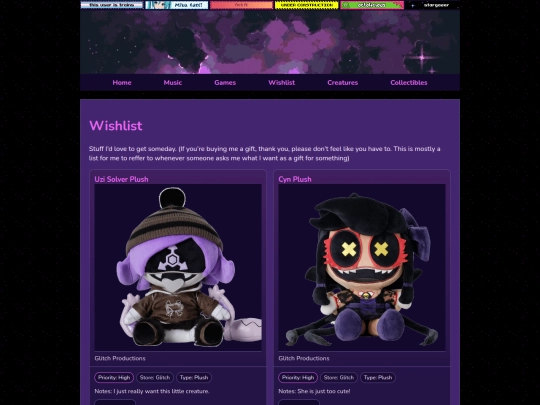 Wishlist screenshot