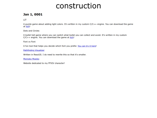 terminal/projects screenshot