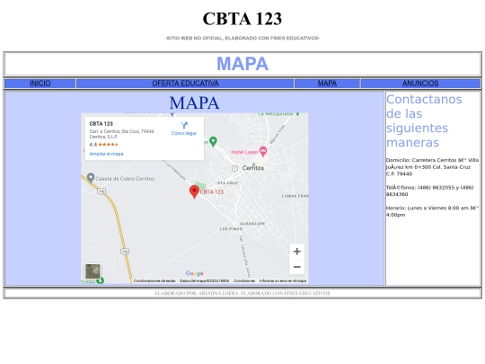 cbta/CBTa/MAPA screenshot