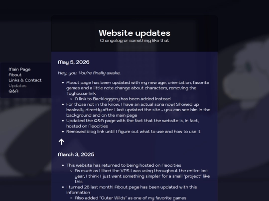 updates screenshot