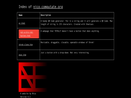 index screenshot