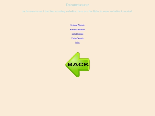 dreamweaver section screenshot