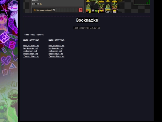 resources/bookmarks screenshot