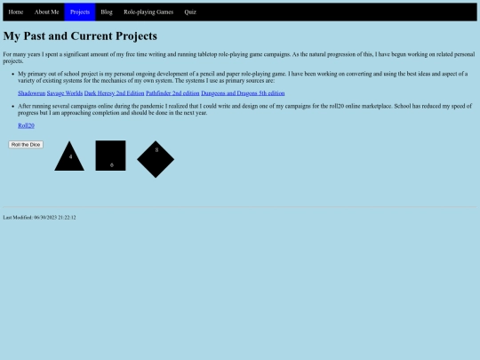 projects screenshot