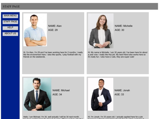 Staff Page/Staff Page screenshot
