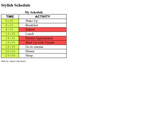 Stylish Schedule/Stylish Schedule screenshot