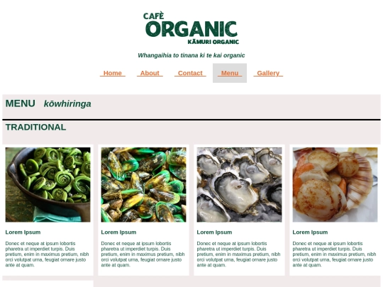 menu screenshot
