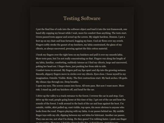 Confessions/Testing screenshot